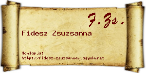 Fidesz Zsuzsanna névjegykártya